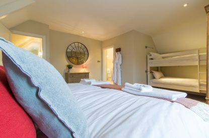 The family bedroom at Hawthorn Farmhouse, Somerset
