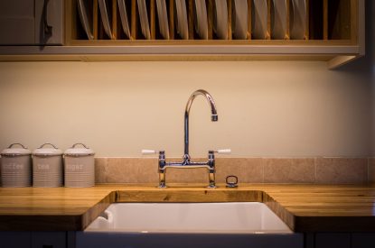 The kitchen at Hawthorn Farmhouse, Somerset