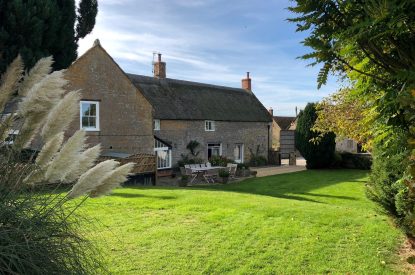 The garden at Hawthorn Farmhouse, Somerset