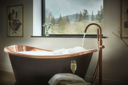 The copper bath tub at Copeland House, Lake District