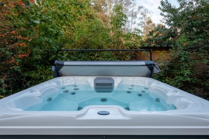 The hot tub at Plas Glan Menai, Anglesey