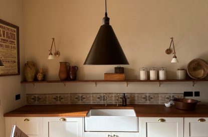 The kitchen at Plas Glan Menai, Anglesey
