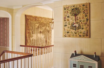 The upstairs landing at Hockham House, Norfolk Coast