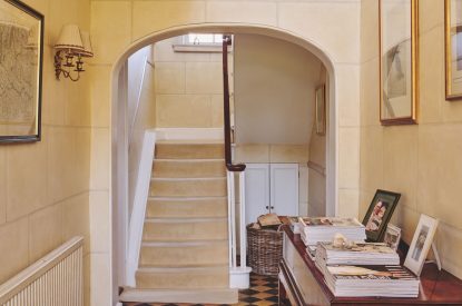 The entrance hall at Hockham House, Norfolk Coast