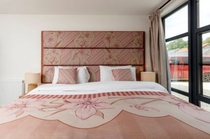 Super-king size bedroom at Penelope's Tower, Wiltshire