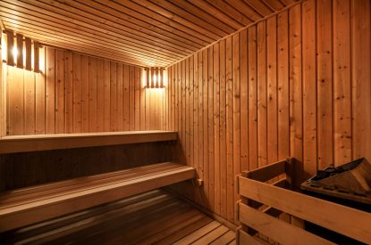 The sauna at Merry Manor, Essex