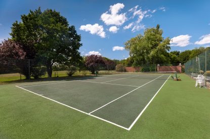 The tennis court at Merry Manor, Essex