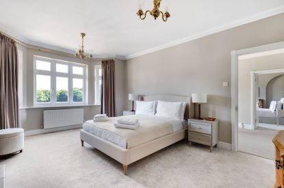 A king sized bedroom at Merry Manor, Essex
