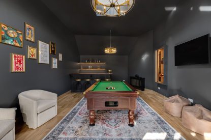 The games room at Merry Manor, Essex