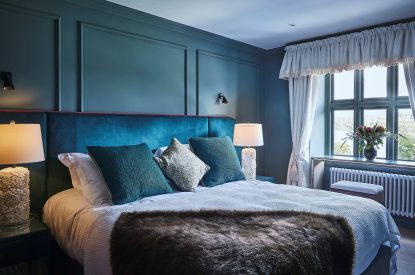 A super king sized bedroom at Ty Culfor, Anglesey