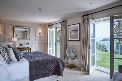 A super king sized bedroom at Ty Culfor, Anglesey