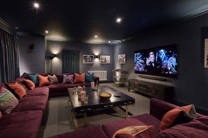 The cinema room at Ty Culfor, Anglesey