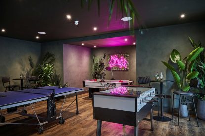 The games room at Ty Culfor, Anglesey