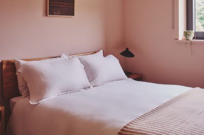 A king size bedroom at Hay Barn, Powys