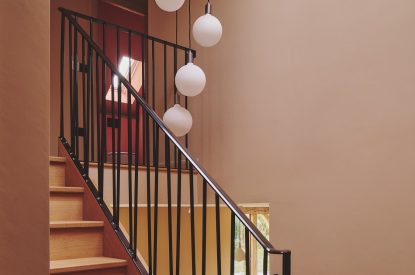 The staircase at Hay Barn, Powys