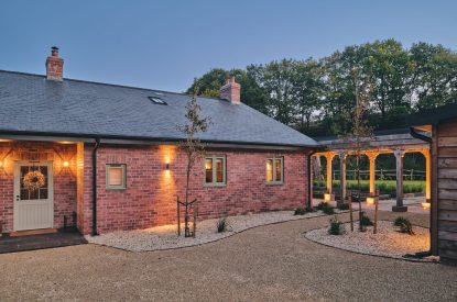 The outdoor space at Mill House, Powys
