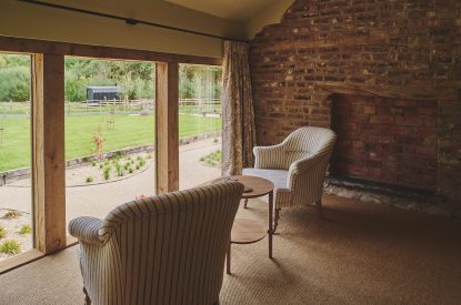 A seating area at Mill House, Powys