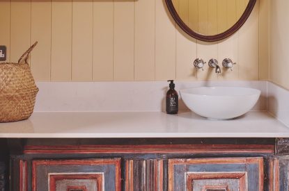 The treatment room at Mill House, Powys