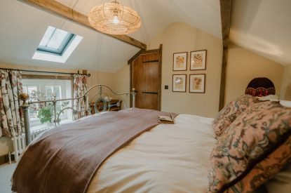 A king size bedroom at Fox Hallow, Cheshire