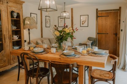 The dining area at Fox Hallow, Cheshire