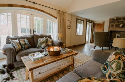 The living room at Fox Hallow, Cheshire