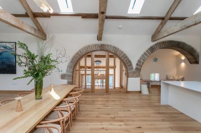 The dining kitchen area at Willowbrook Retreat, Yorkshire Dales