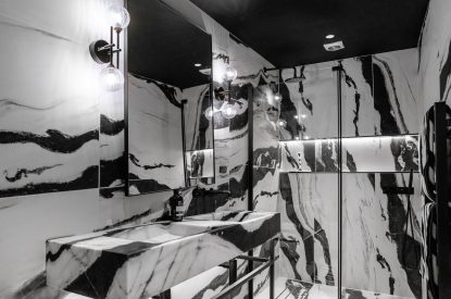 A shower room at Halo House, Cotswolds