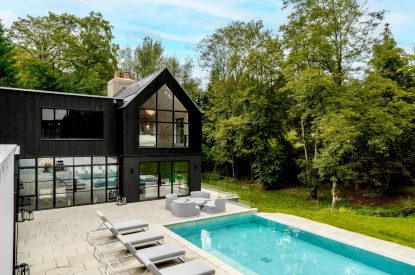 The outdoor swimming pool at Halo House, Cotswolds