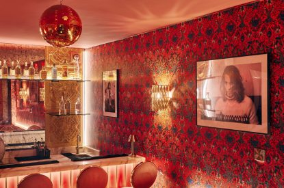 The bar at Halo House, Cotswolds