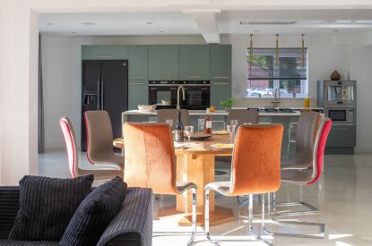 The dining kitchen at Southwoods, Hampshire