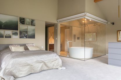 The master suite at Southwoods, Hampshire