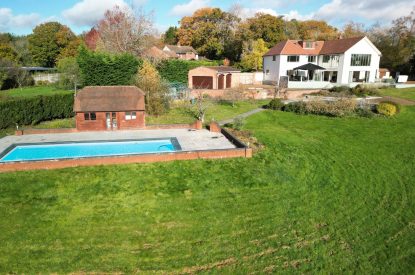 The outdoor swimming pool at Southwoods, Hampshire