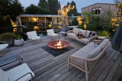 The fire pit at Olive Orchard, Cotswolds
