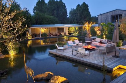 The outdoor entertaining area at Olive Orchard, Cotswolds
