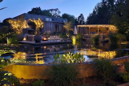 The outdoor entertaining area at Olive Orchard, Cotswolds