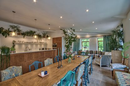 The dining table at Olive Orchard, Cotswolds