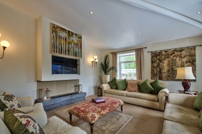 The living room at Olive Orchard, Cotswolds