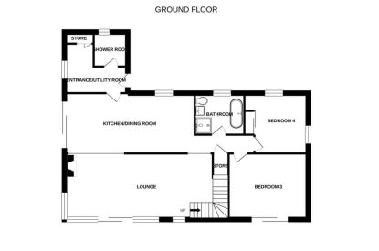 The floorplan of Garten Lodge, Highland