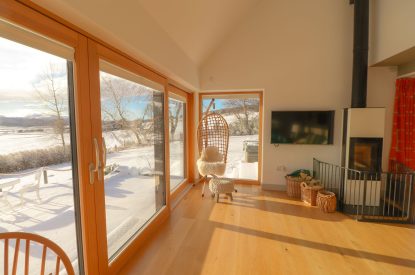 The living room at Garten Lodge, Highland