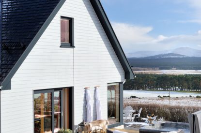 The hot tub at Garten Lodge, Highland