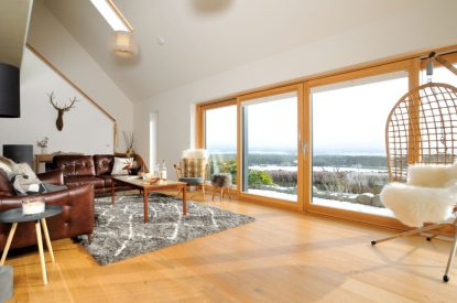 The living space at Garten Lodge, Highland