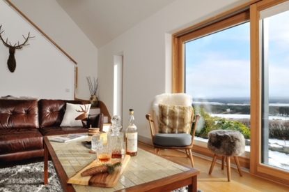 The living space at Garten Lodge, Highland