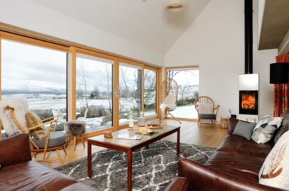 The living space at Garten Lodge, Highland