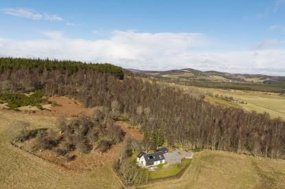 Aerial view of Garten Lodge, Highland