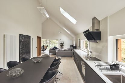 The living space at Stag Cabin, Loch Lomond