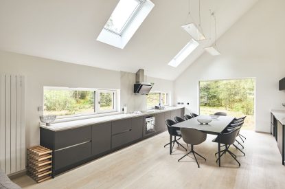 The kitchen at Stag Cabin, Loch Lomond