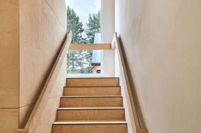 The staircase at Stag Cabin, Loch Lomond