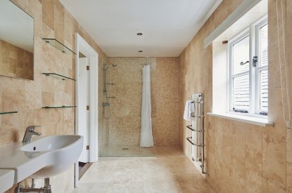 A bathroom at Heron House, Peak District