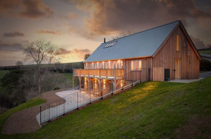 The exterior of Serenity Retreat, Devon