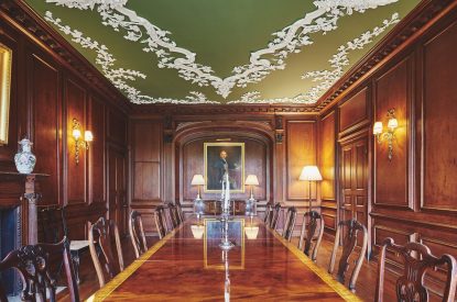 The dining table at North Wessex Manor, Oxfordshire